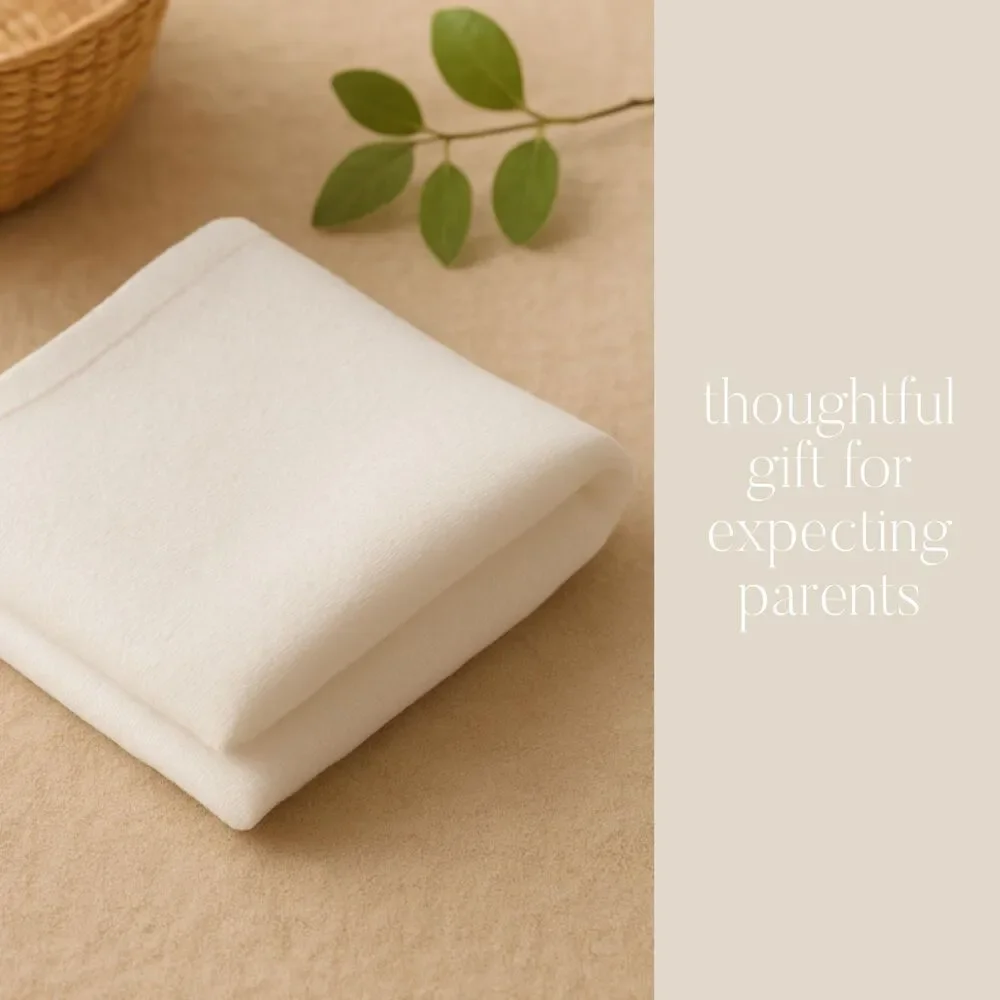 Organic Cotton Burp Cloth | Minimalist New Parents Baby Shower Gift